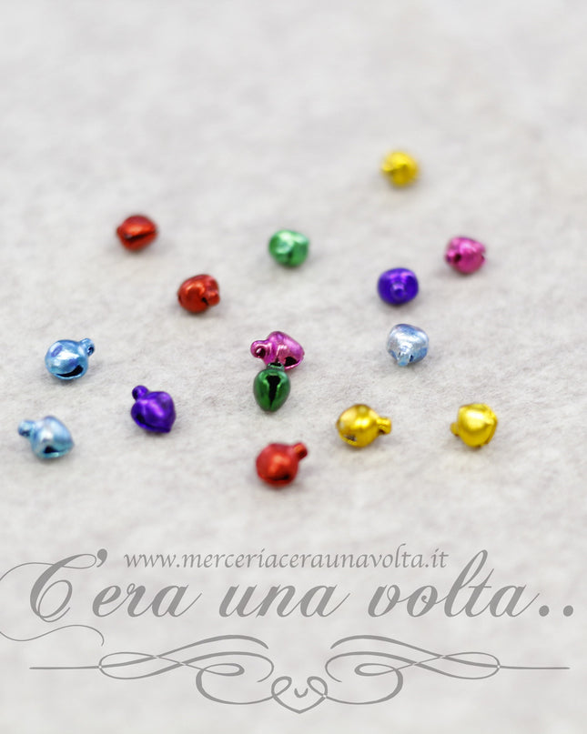 Campanelle natalizie colorate  set 15 pz
