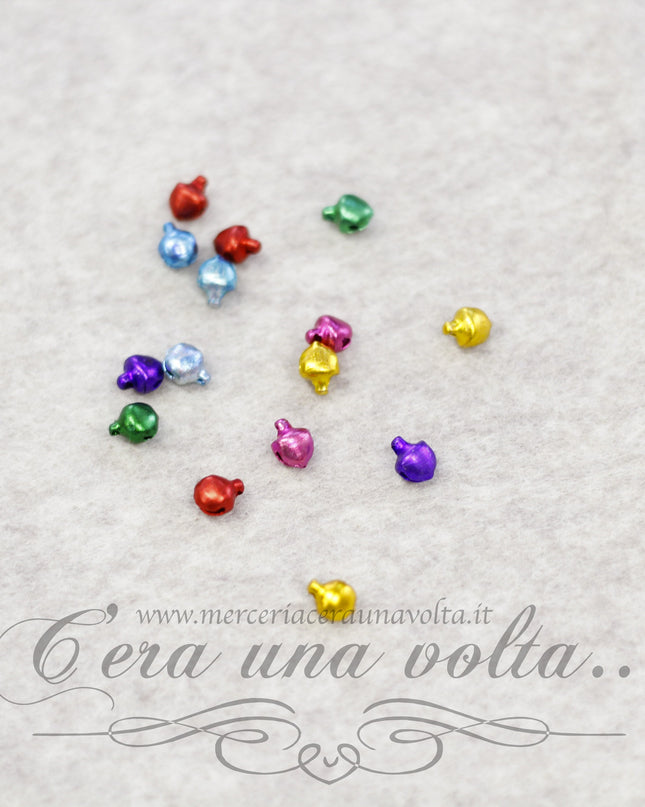 Campanelle natalizie colorate  set 15 pz
