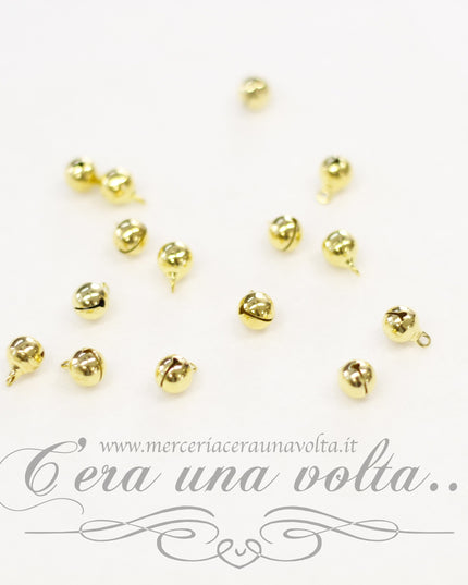 Campanelle natalizie dorate  set 15 pz