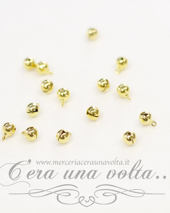 Campanelle natalizie dorate  set 15 pz