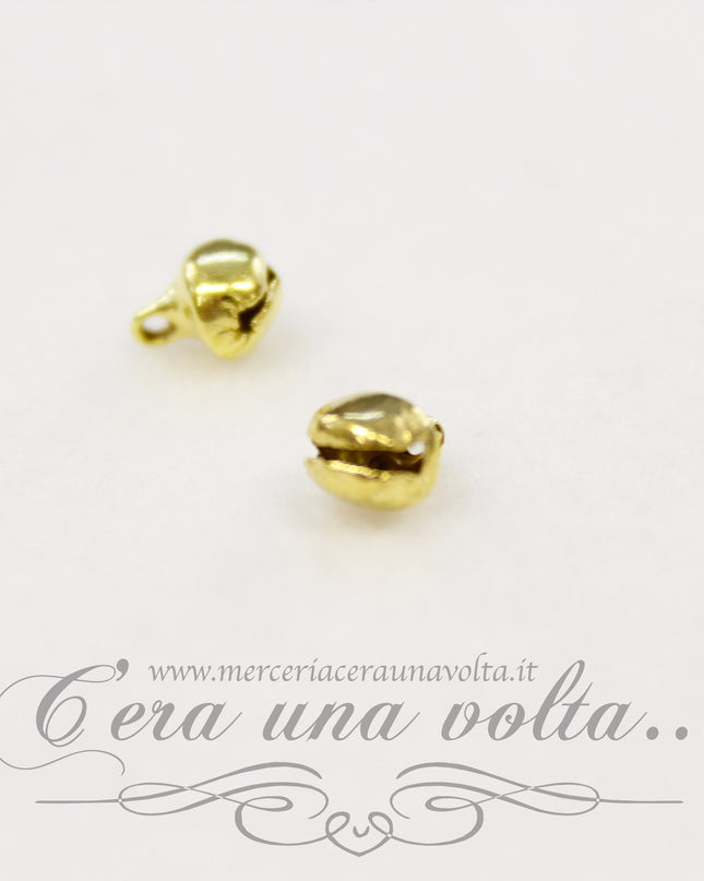 Campanelle natalizie dorate  set 15 pz