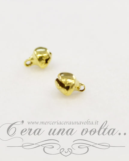 Campanelle natalizie dorate  set 15 pz