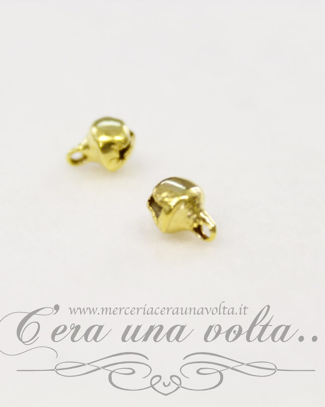 Campanelle natalizie dorate  set 15 pz