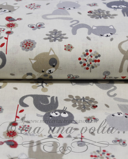Tessuto con gatti