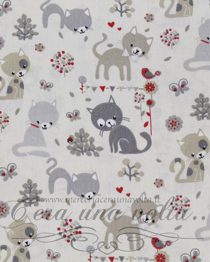 Tessuto con gatti