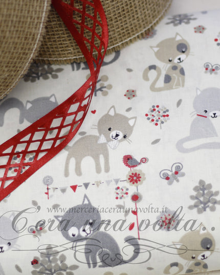 Tessuto con gatti