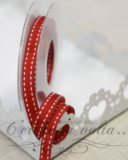 Nastro  Gross Grain sartoriale rosso