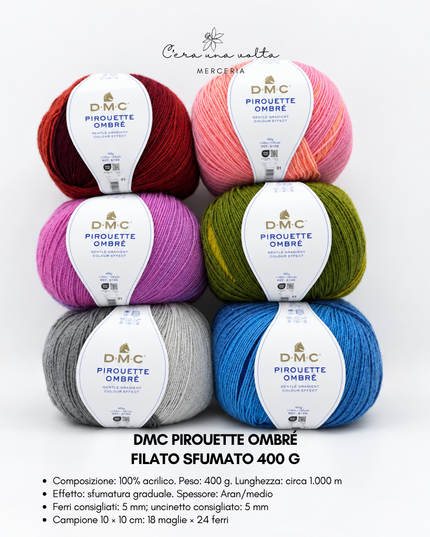 DMC Pirouette Ombré – Filato Sfumato 400 g