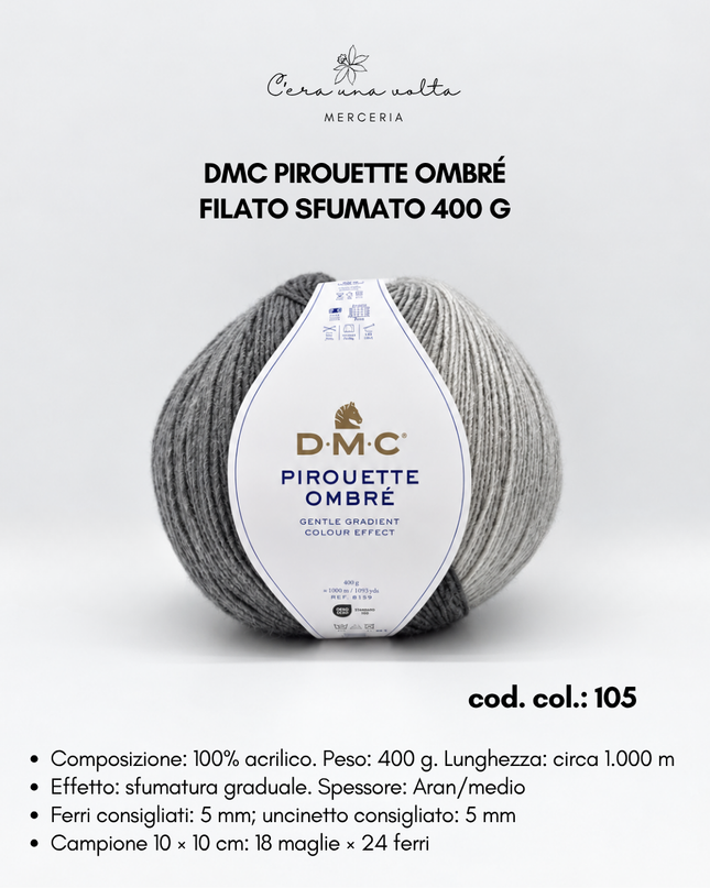 DMC Pirouette Ombré – Filato Sfumato 400 g