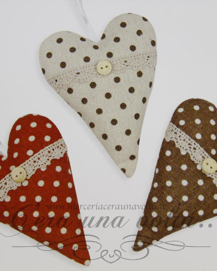 Kit in stoffa cuori