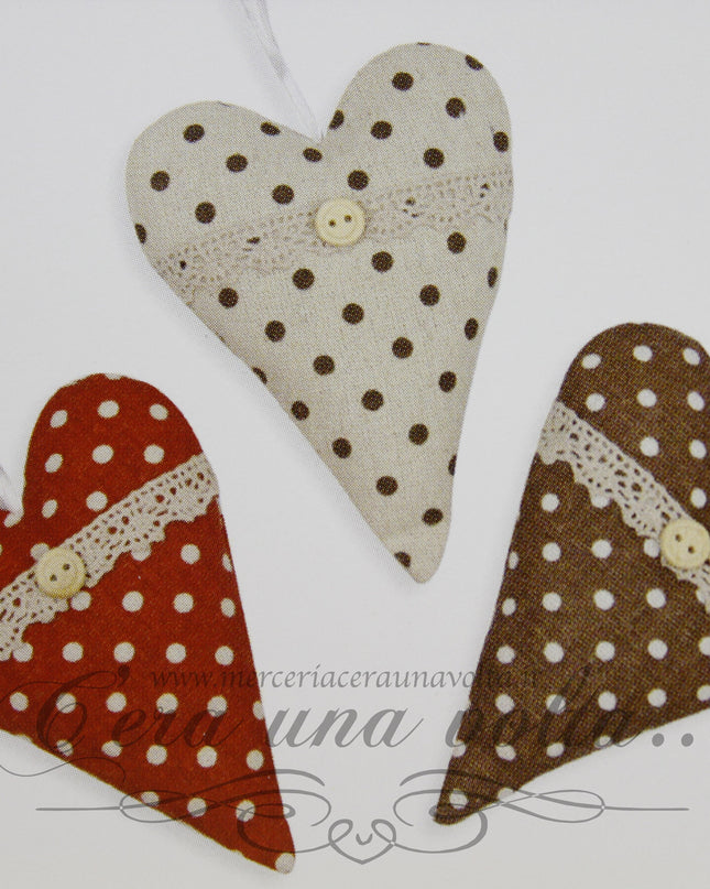 Kit in stoffa cuori