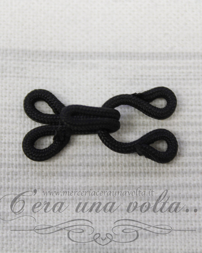 6 Pz Agganciature rivestite nere piccole