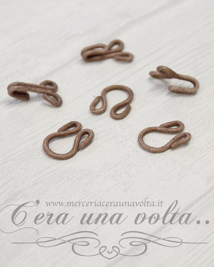 6 Pz Ganci e Occhielli rivestiti piccoli