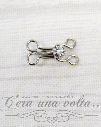 Ganci per abbigliamento argento con punto luce