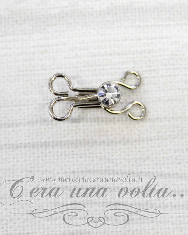 Ganci per abbigliamento argento con punto luce