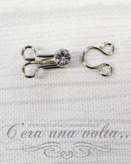 Ganci per abbigliamento argento con punto luce