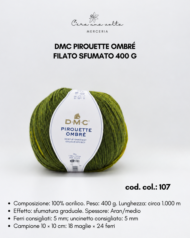 DMC Pirouette Ombré – Filato Sfumato 400 g