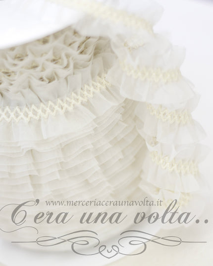 Passamaneria tramezzo in organza elasticizzata