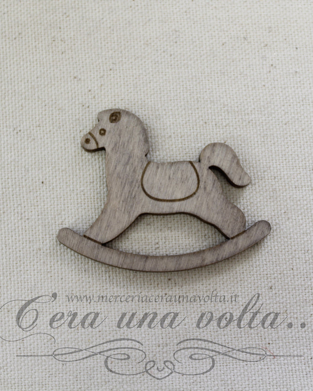 Cavallo a dondolo in legno