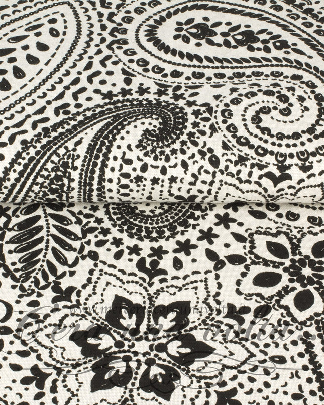 Tessuto stampa cachemire Nero