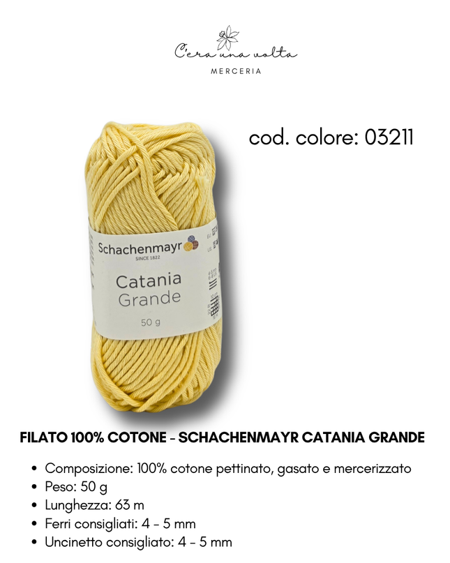 Filato 100% Cotone - Schachenmayr Catania Grande
