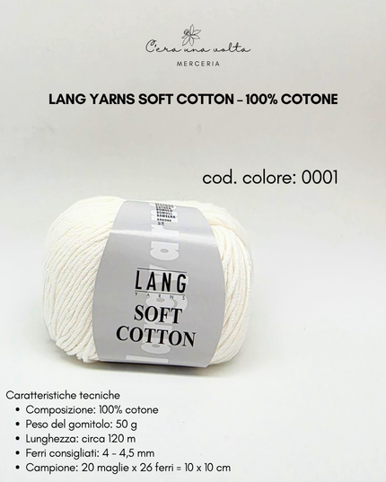Lang Yarns Soft Cotton – 100% Cotone