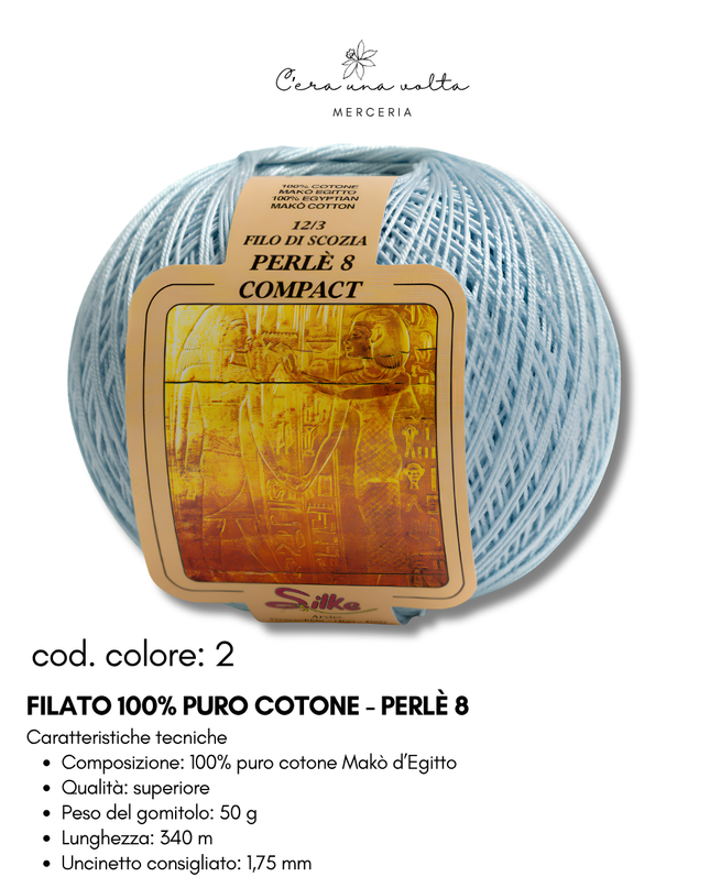 Filato 100% Puro Cotone - Perlè 5 e Perlè 8