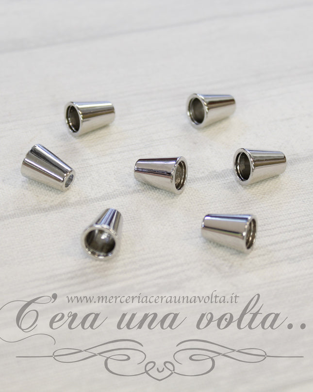 Coppette terminali copri nodo Argento