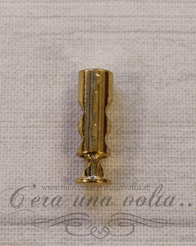 Fermacorda a molla Oro 2 fori in metallo