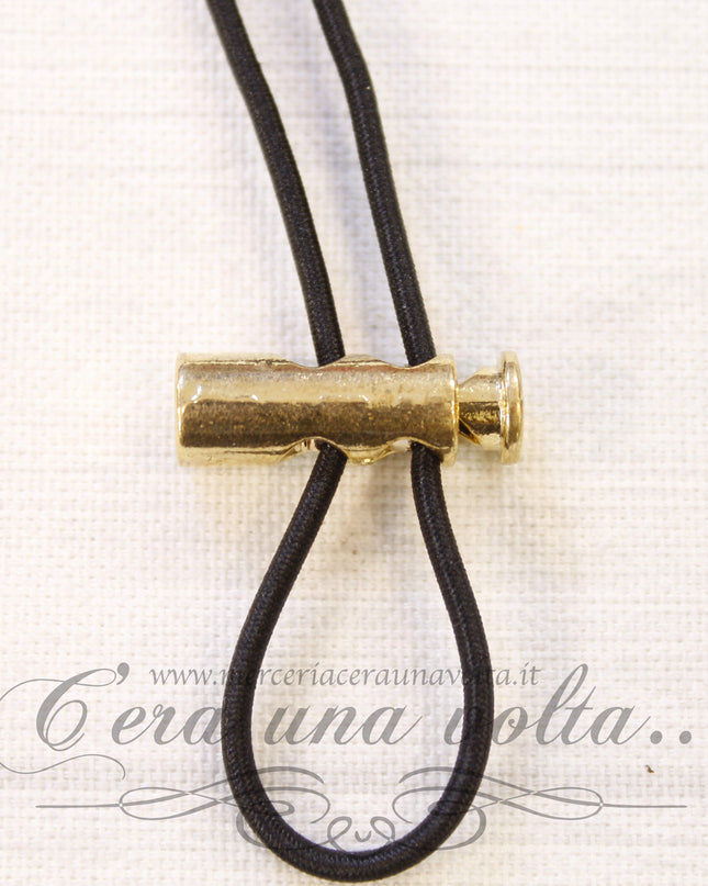 Fermacorda a molla Oro 2 fori in metallo