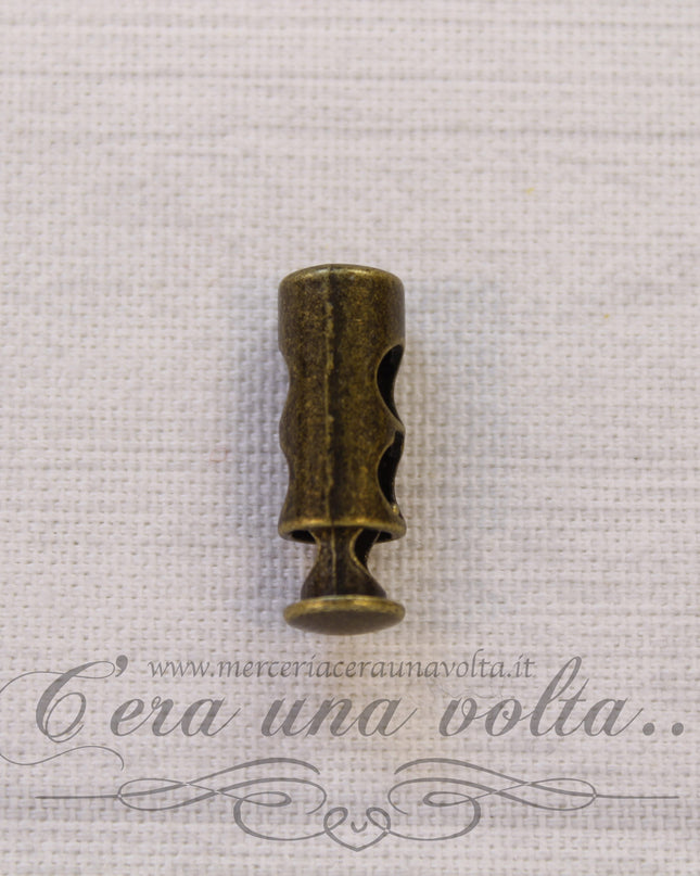 Fermacorda a molla Ottone 2 fori in metallo