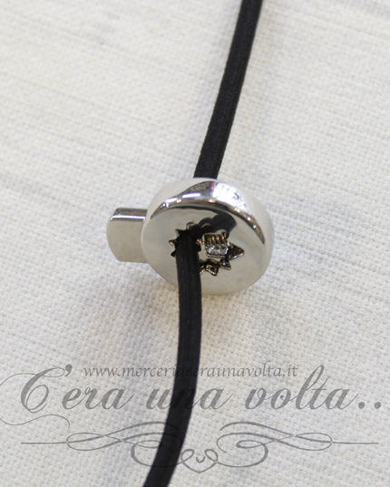 Ferma coulisse a molla 1foro in metallo