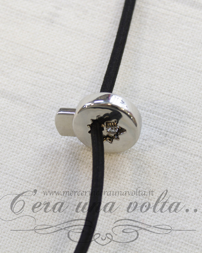 Ferma coulisse a molla 1foro in metallo