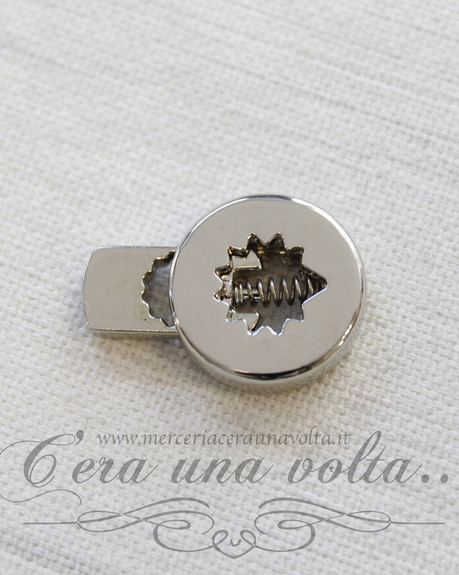 Ferma coulisse a molla 1foro in metallo