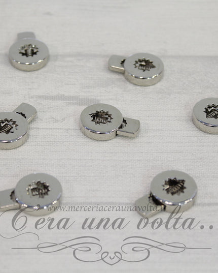 Ferma coulisse a molla 1foro in metallo