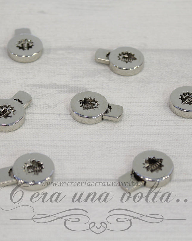 Ferma coulisse a molla 1foro in metallo