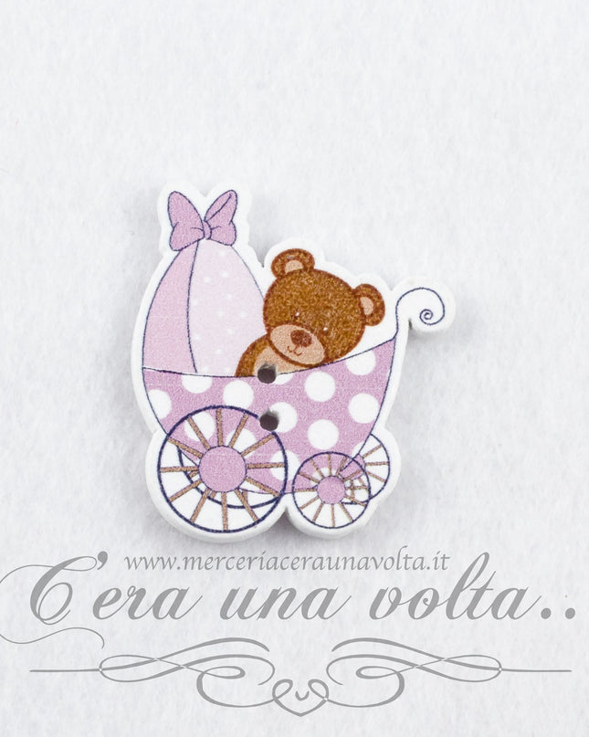 Bottoni in legno carrozzina