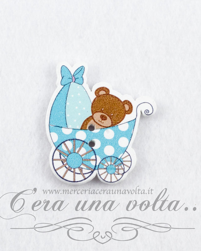 Bottoni in legno carrozzina