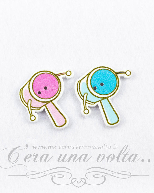 Bottoni in legno tamburello