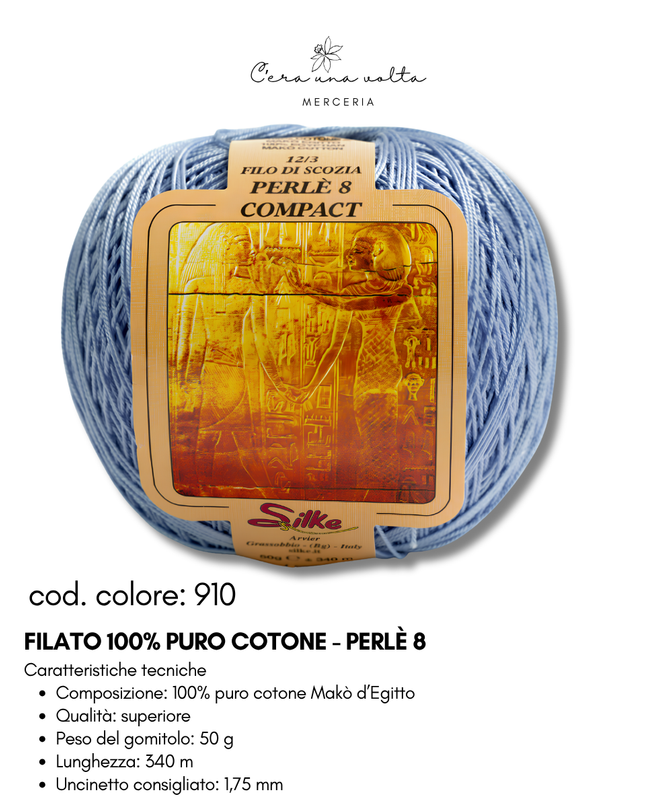 Filato 100% Puro Cotone - Perlè 5 e Perlè 8