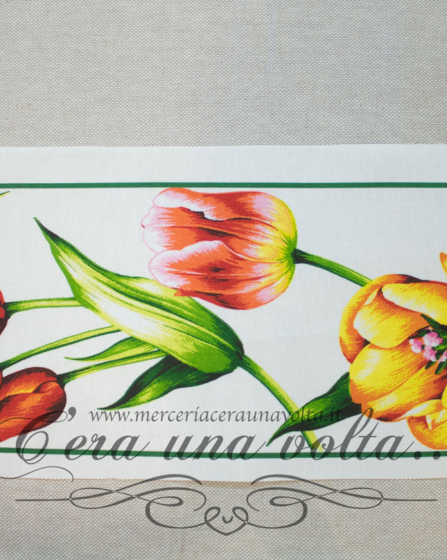 Bordo in cotone Fiorito