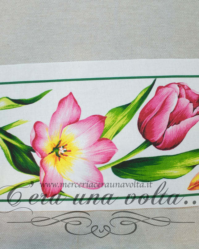 Bordo in cotone Fiorito