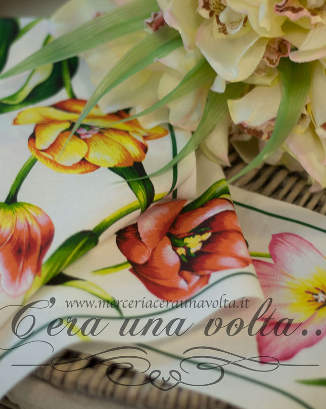 Bordo in cotone Fiorito