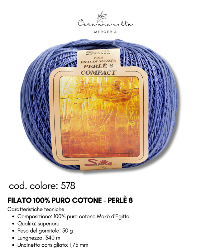 Filato 100% Puro Cotone - Perlè 5 e Perlè 8