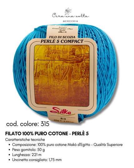 Filato 100% Puro Cotone - Perlè 5 e Perlè 8