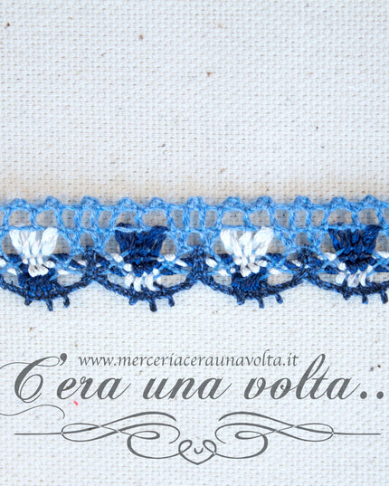 Merletto Tombolo Blu