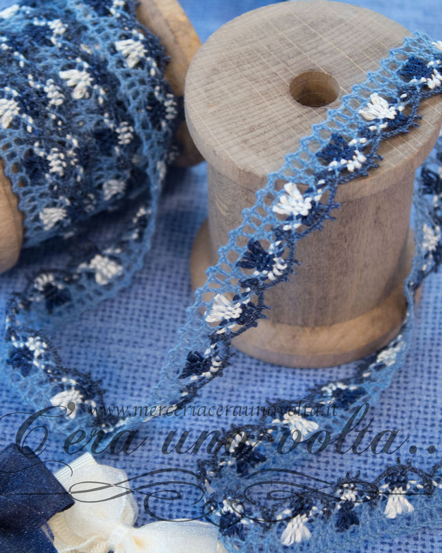 Merletto Tombolo Blu