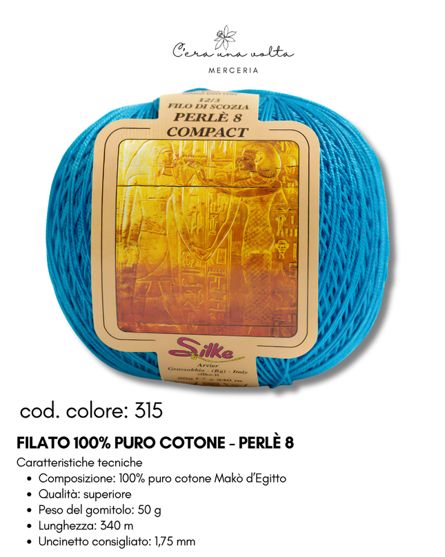 Filato 100% Puro Cotone - Perlè 5 e Perlè 8