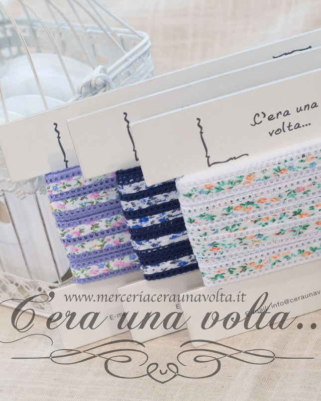 Pizzo Tramezzo fiori colorato