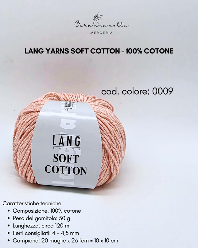 Lang Yarns Soft Cotton – 100% Cotone